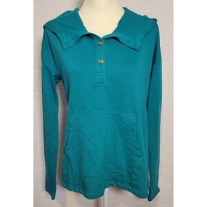 Culture Code Hooded Sweatshirt Size M NEW NWT Green Long Sleeve Women's 1819